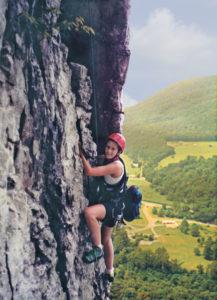 Black climbs West Virginia’s Seneca Rocks in the mid-1990s. (Photo: Judy Black)