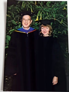 Dr. Miller on graduation day with her friend and mentor,  Dr. Phil Koehler. (Photo: Dr. Dini Miller)