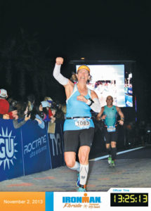 Black finishes the Ironman Florida triathlon in 2013. (Photo: Judy Black)