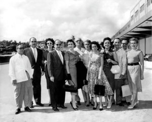 Orlando (in sunglasses), Zuny (holding coat and purse) and other family members visited the United States in 1958, a year after Orlando’s NPCA convention experience. (Photo: Lonnie Alonso)